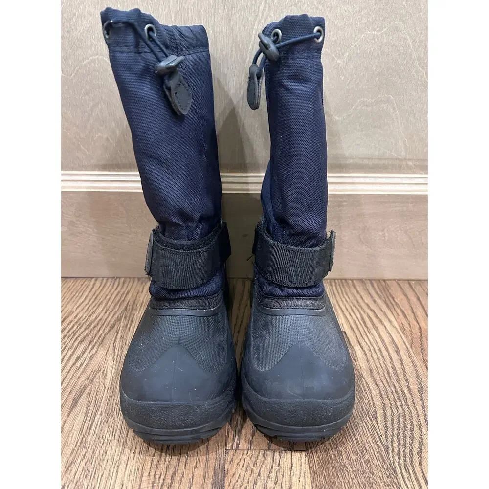 Kamik Boys Navy Rocket Waterproof Insulated Winter Snow Boots Size 3